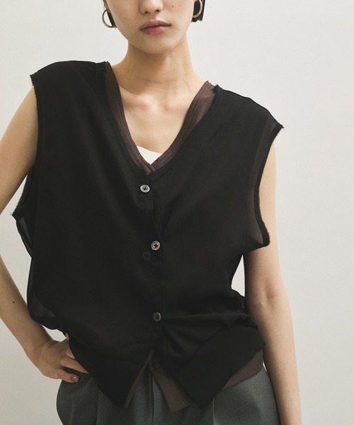 PROTAGONISTA（プロタゴニスタ）の「【PROTAGONISTA(プロタゴニスタ)】SET TOPS（Tシャツ/カットソー・レディース・ベージュ/ブラック・FREE）」の16枚目の写真