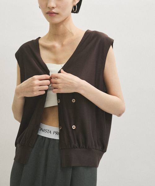 PROTAGONISTA（プロタゴニスタ）の「【PROTAGONISTA(プロタゴニスタ)】SET TOPS（Tシャツ/カットソー・レディース・ベージュ/ブラック・FREE）」の18枚目の写真