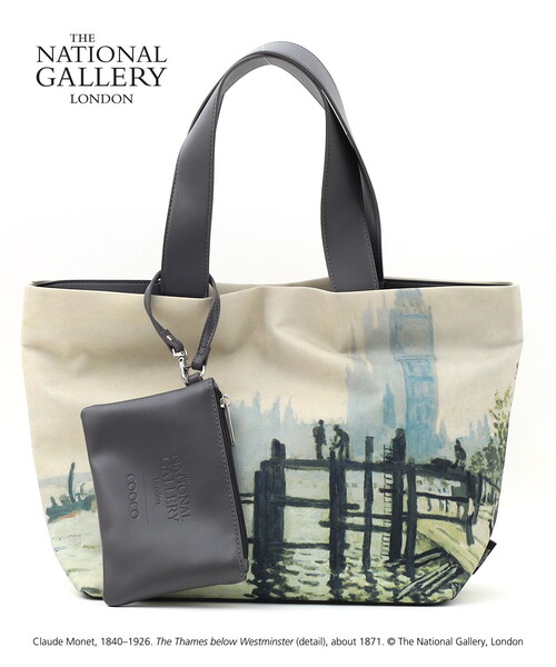 COOCO(クーコ)の「Painting BAG/A4対応(ハンドバッグ・レディース・イエロー/ミント/ライトグレー/ダークグリーン・FREE)」の2枚目の写真