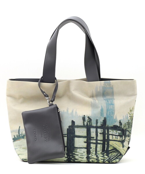 COOCO(クーコ)の「Painting BAG/A4対応(ハンドバッグ・レディース・イエロー/ミント/ライトグレー/ダークグリーン・FREE)」の8枚目の写真