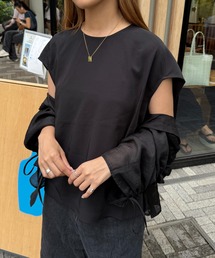Lui's（ルイス）の「プリーツドッキングノースリーブ トップス