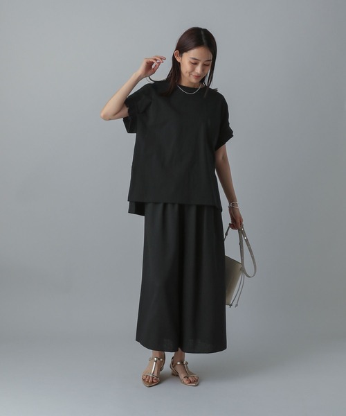 GLOBAL WORK(グローバルワーク)の「冷感タックスリーブ半袖/MATINEE LINE/496993(Tシャツ/カットソー・レディース・レッド/ブラック/ホワイト系その他2/チャコールグレー・LONG/REGULAR)」の19枚目の写真