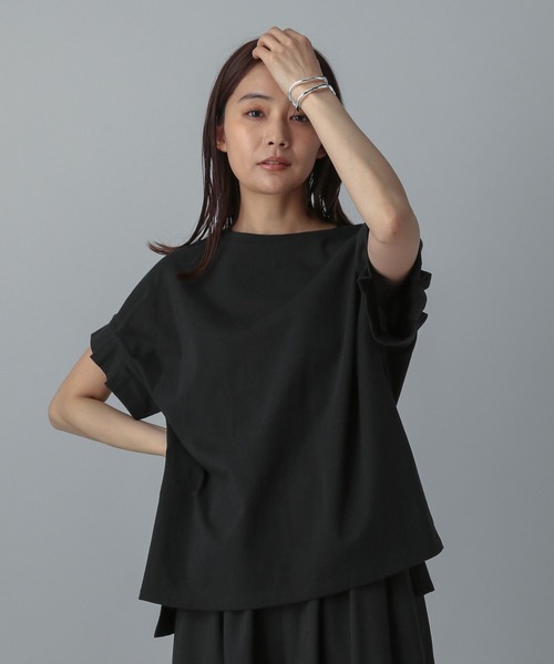 GLOBAL WORK(グローバルワーク)の「冷感タックスリーブ半袖/MATINEE LINE/496993(Tシャツ/カットソー・レディース・レッド/ブラック/ホワイト系その他2/チャコールグレー・LONG/REGULAR)」の20枚目の写真
