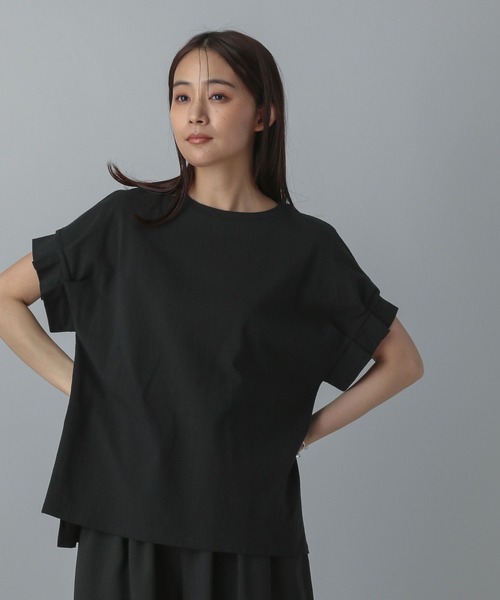 GLOBAL WORK(グローバルワーク)の「冷感タックスリーブ半袖/MATINEE LINE/496993(Tシャツ/カットソー・レディース・レッド/ブラック/ホワイト系その他2/チャコールグレー・LONG/REGULAR)」の21枚目の写真