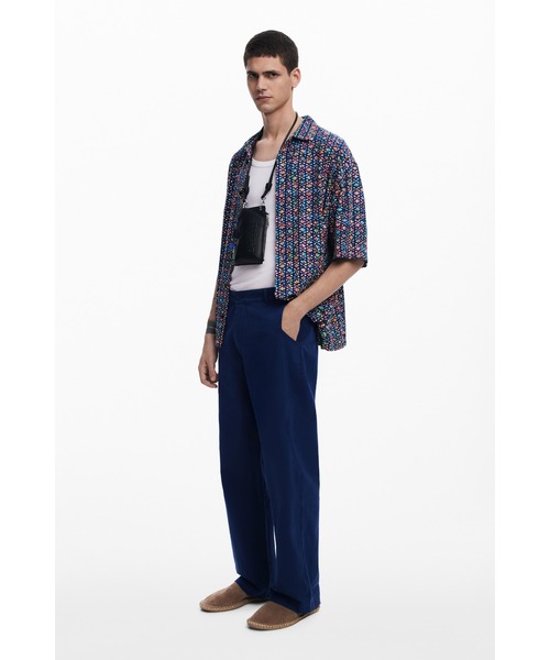 Desigual(デシグアル)の「エスニック柄半袖シャツ(シャツ/ブラウス・メンズ・ブルー・S/M/L/XL)」の5枚目の写真