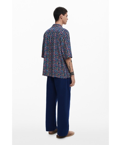 Desigual(デシグアル)の「エスニック柄半袖シャツ(シャツ/ブラウス・メンズ・ブルー・S/M/L/XL)」の6枚目の写真