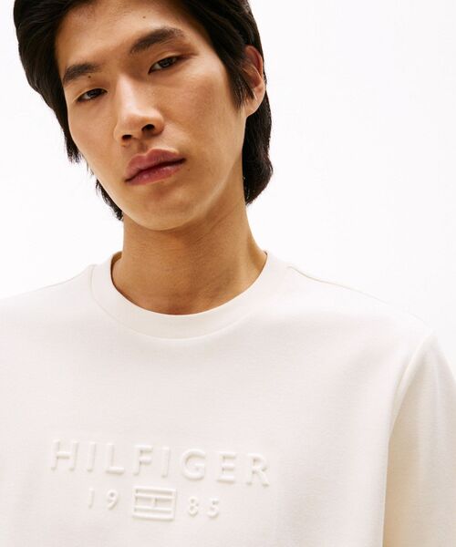 TOMMY HILFIGER(トミーヒルフィガー)の「ピケインターロックエンボスTシャツ(Tシャツ/カットソー・メンズ・ブラック/ホワイト・MEDIUM/SMALL/X-LARGE/LARGE)」の8枚目の写真