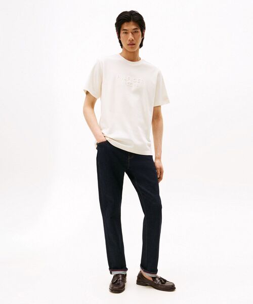 TOMMY HILFIGER(トミーヒルフィガー)の「ピケインターロックエンボスTシャツ(Tシャツ/カットソー・メンズ・ブラック/ホワイト・MEDIUM/SMALL/X-LARGE/LARGE)」の9枚目の写真