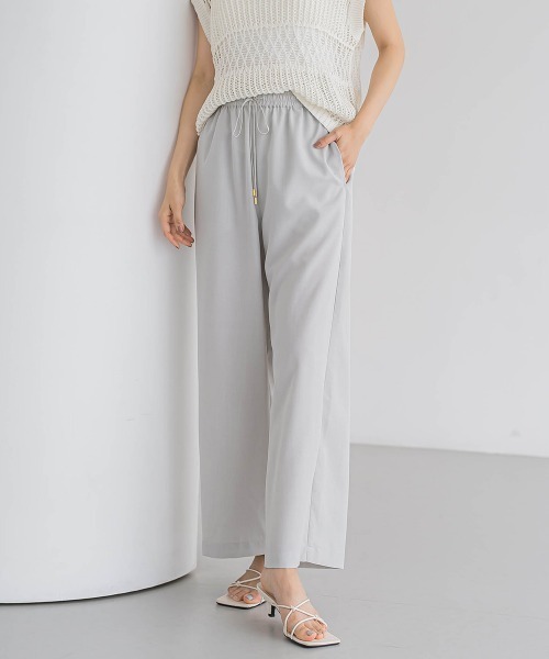 Droite lautreamont（ドロワットロートレアモン）の「タンブラーブッチャーイージーパンツ≪手洗い可能≫（その他パンツ・レディース・ライトグレー/イエロー/ブルー/チャコールグレー・M/S）」の3枚目の写真