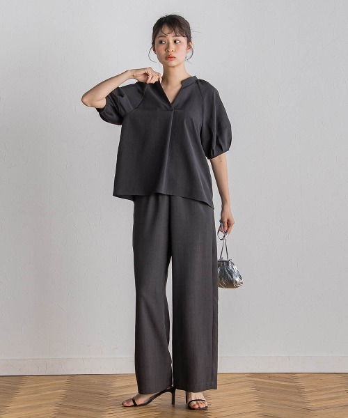 Droite lautreamont（ドロワットロートレアモン）の「タンブラーブッチャーイージーパンツ≪手洗い可能≫（その他パンツ・レディース・ライトグレー/イエロー/ブルー/チャコールグレー・M/S）」の11枚目の写真