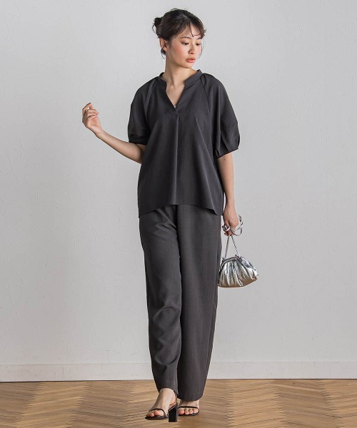 Droite lautreamont（ドロワットロートレアモン）の「タンブラーブッチャーイージーパンツ≪手洗い可能≫（その他パンツ・レディース・ライトグレー/イエロー/ブルー/チャコールグレー・M/S）」の10枚目の写真