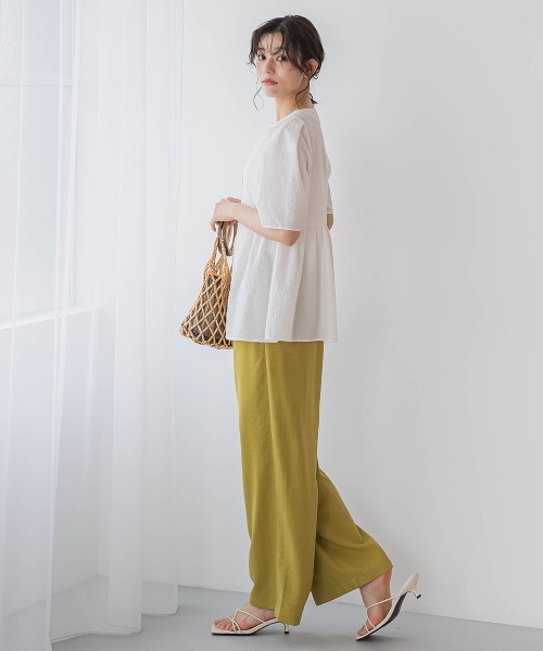 Droite lautreamont（ドロワットロートレアモン）の「タンブラーブッチャーイージーパンツ≪手洗い可能≫（その他パンツ・レディース・ライトグレー/イエロー/ブルー/チャコールグレー・M/S）」の21枚目の写真