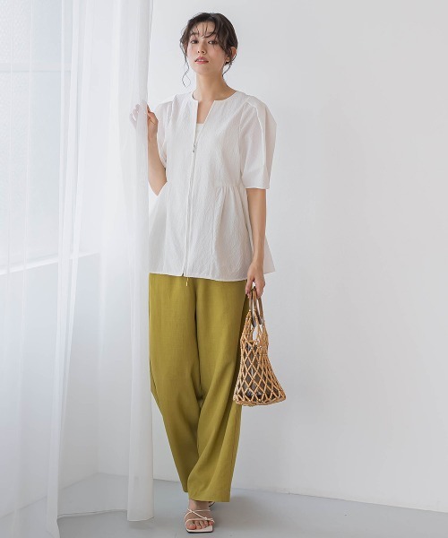 Droite lautreamont（ドロワットロートレアモン）の「タンブラーブッチャーイージーパンツ≪手洗い可能≫（その他パンツ・レディース・ライトグレー/イエロー/ブルー/チャコールグレー・M/S）」の19枚目の写真