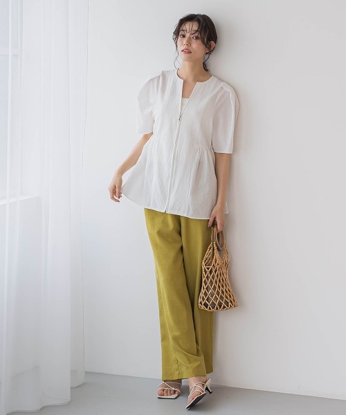 Droite lautreamont（ドロワットロートレアモン）の「タンブラーブッチャーイージーパンツ≪手洗い可能≫（その他パンツ・レディース・ライトグレー/イエロー/ブルー/チャコールグレー・M/S）」の18枚目の写真