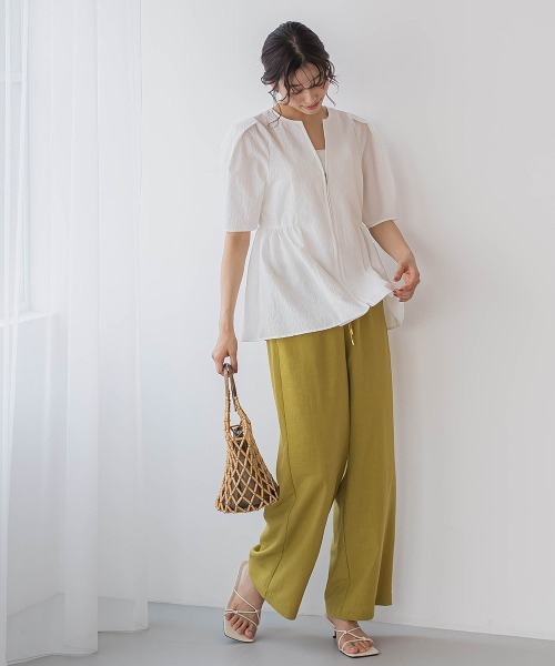 Droite lautreamont（ドロワットロートレアモン）の「タンブラーブッチャーイージーパンツ≪手洗い可能≫（その他パンツ・レディース・ライトグレー/イエロー/ブルー/チャコールグレー・M/S）」の17枚目の写真