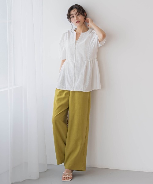 Droite lautreamont（ドロワットロートレアモン）の「タンブラーブッチャーイージーパンツ≪手洗い可能≫（その他パンツ・レディース・ライトグレー/イエロー/ブルー/チャコールグレー・M/S）」の16枚目の写真