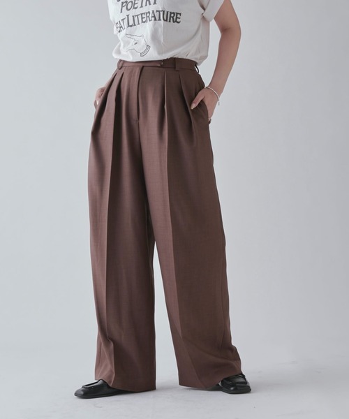 Lui's(ルイス)の「ストレッチタックスラックス(スラックス・レディース・グレー/ブラウン/ブラック/グレー系その他・36/38)」の4枚目の写真