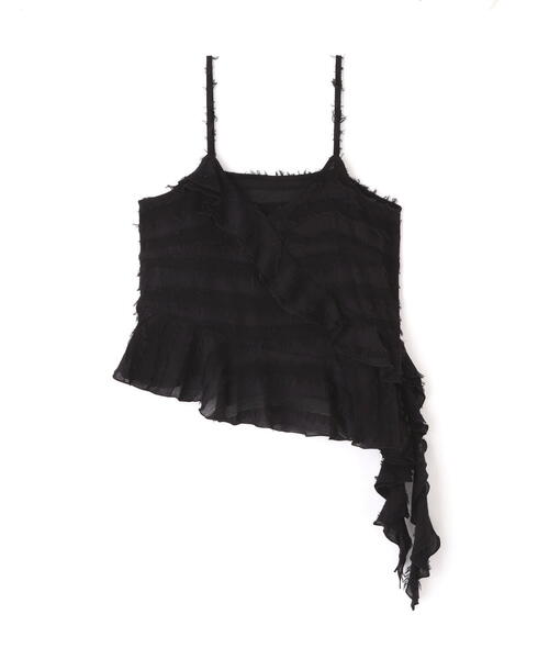 FREE'S MART（フリーズマート）の「フリンジシャギーアシメブラウス（シャツ/ブラウス・レディース・ブラック/ホワイト・FREE）」の3枚目の写真