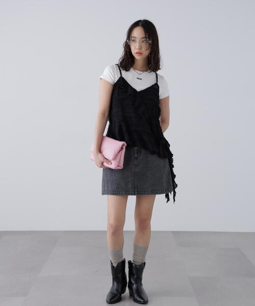 FREE'S MART（フリーズマート）の「フリンジシャギーアシメブラウス（シャツ/ブラウス・レディース・ブラック/ホワイト・FREE）」の7枚目の写真