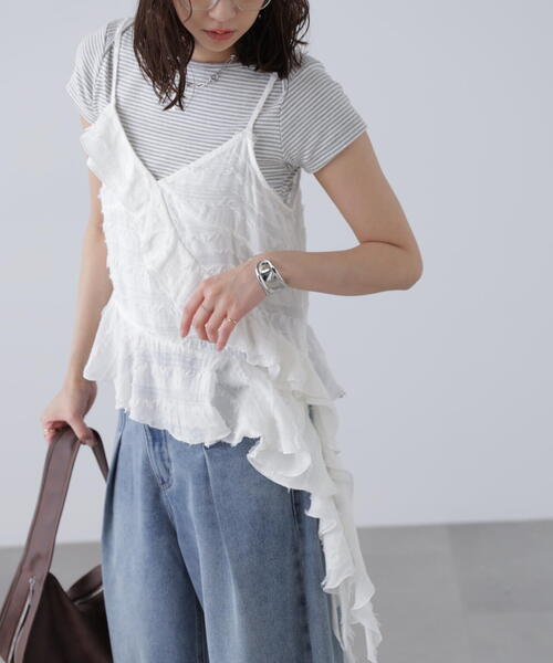 FREE'S MART（フリーズマート）の「フリンジシャギーアシメブラウス（シャツ/ブラウス・レディース・ブラック/ホワイト・FREE）」の17枚目の写真