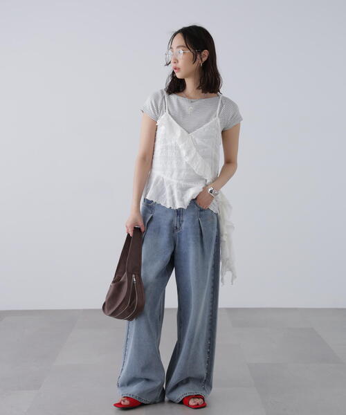 FREE'S MART（フリーズマート）の「フリンジシャギーアシメブラウス（シャツ/ブラウス・レディース・ブラック/ホワイト・FREE）」の18枚目の写真