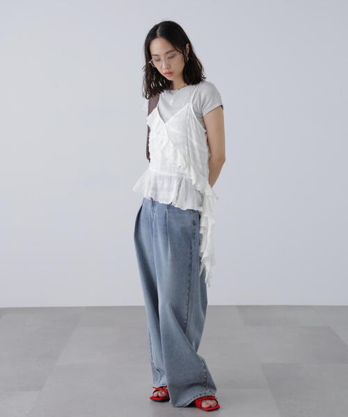 FREE'S MART（フリーズマート）の「フリンジシャギーアシメブラウス（シャツ/ブラウス・レディース・ブラック/ホワイト・FREE）」の19枚目の写真