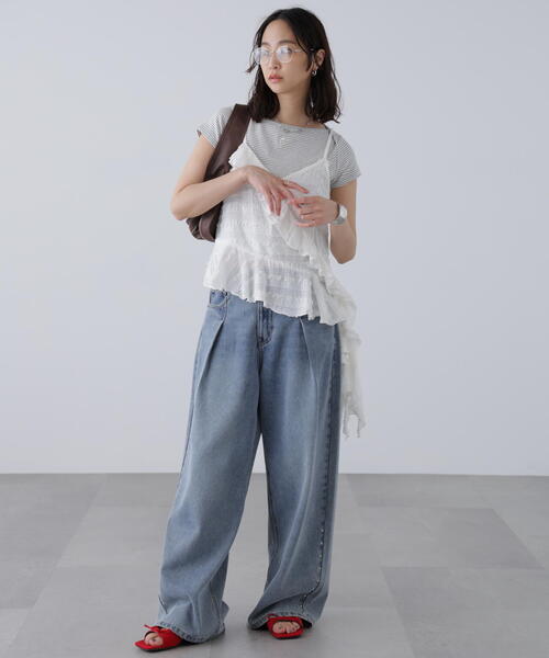 FREE'S MART（フリーズマート）の「フリンジシャギーアシメブラウス（シャツ/ブラウス・レディース・ブラック/ホワイト・FREE）」の20枚目の写真