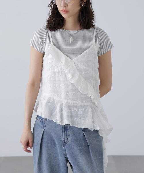 FREE'S MART（フリーズマート）の「フリンジシャギーアシメブラウス（シャツ/ブラウス・レディース・ブラック/ホワイト・FREE）」の21枚目の写真