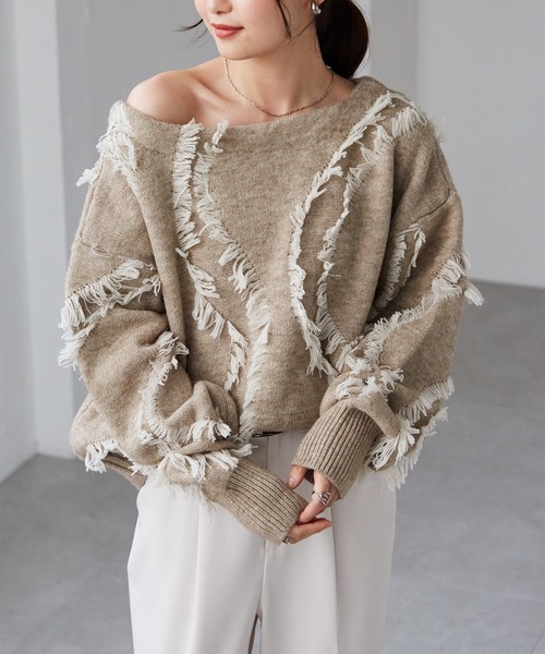 onigawarプロフ読んでねpasdecalais　フリンジニット onigawarプロフ読んでねpasdecalais フリンジニット フリンジ