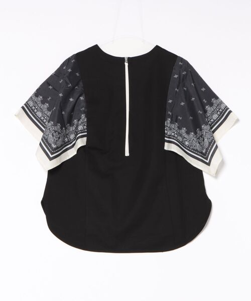 NICOLE white(ニコルホワイト)の「スカーフスリーブTシャツ(Tシャツ/カットソー・レディース・ブラック/オフホワイト・FREE)」の17枚目の写真