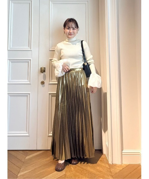 タフタバルーンスリーブコンビプルオーバー（ニット/セーター