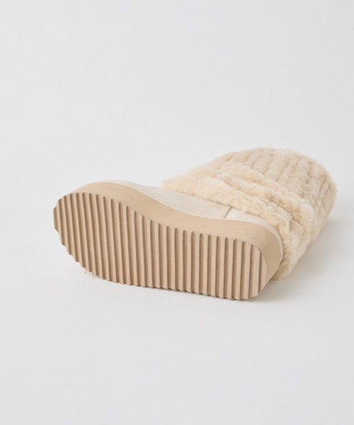 one after another NICE CLAUP（ワンアフターアナザーナイスクラップ）の「【新色追加】2wayフェイクムートンロングブーツ（ブーツ・レディース・オフホワイト/ライトベージュ/モカ・S/L/M）」の10枚目の写真