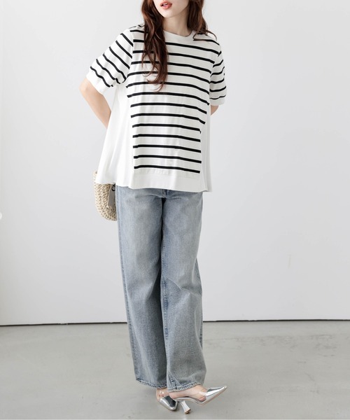 AMELY(エミリー)の「バックフレアボーダートップス(その他トップス・レディース・ホワイト/ネイビー/グレー・フリー)」の16枚目の写真