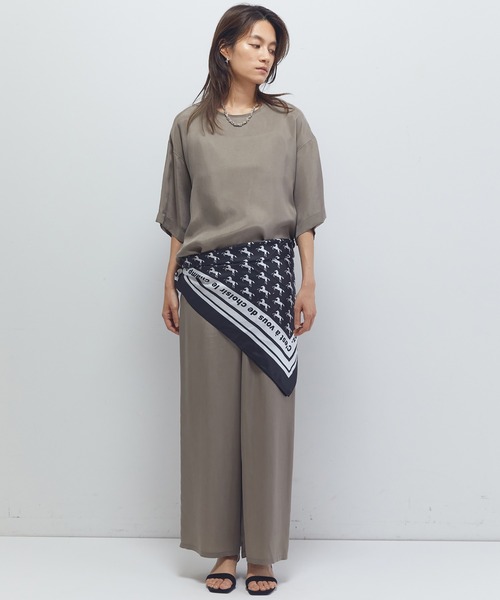 1er Arrondissement(プルミエアロンディスモン)の「【新色追加】キュプラフィブリルTブラウス(シャツ/ブラウス・レディース・ベージュ系その他/ブラウン系その他4/ブラウン系その他5・38/36)」の9枚目の写真