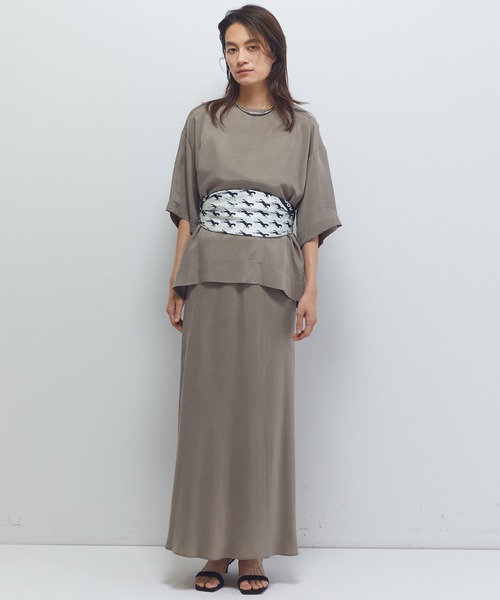 1er Arrondissement(プルミエアロンディスモン)の「【新色追加】キュプラフィブリルTブラウス(シャツ/ブラウス・レディース・ベージュ系その他/ブラウン系その他4/ブラウン系その他5・38/36)」の7枚目の写真