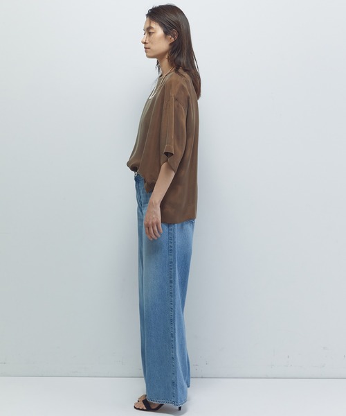 1er Arrondissement(プルミエアロンディスモン)の「【新色追加】キュプラフィブリルTブラウス(シャツ/ブラウス・レディース・ベージュ系その他/ブラウン系その他4/ブラウン系その他5・38/36)」の14枚目の写真