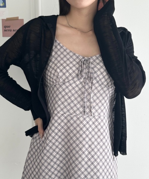 wears（ウェアーズ）の「フード付きシアージップパーカー（Tシャツ/カットソー・レディース・グレー/ブラック/ホワイト/サックスブルー・FREE）」の16枚目の写真