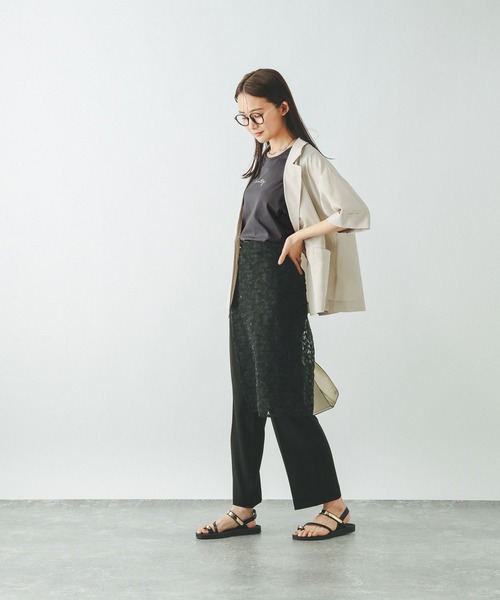 GLOBAL WORK（グローバルワーク）の「リッチクリーンプリントTノースリーブ/572377（Tシャツ/カットソー・レディース・ローズ/チャコールグレー/オフホワイト/ブラウン・LARGE/MEDIUM）」の9枚目の写真