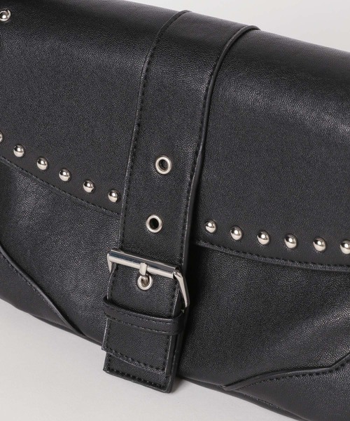 Heather(ヘザー)の「スタッズショルダーBAG 581662(ショルダーバッグ・レディース・ブラック/ベージュ・ONE SIZE)」の9枚目の写真