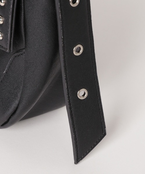 Heather(ヘザー)の「スタッズショルダーBAG 581662(ショルダーバッグ・レディース・ブラック/ベージュ・ONE SIZE)」の10枚目の写真