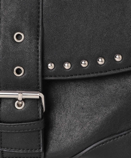 Heather(ヘザー)の「スタッズショルダーBAG 581662(ショルダーバッグ・レディース・ブラック/ベージュ・ONE SIZE)」の13枚目の写真