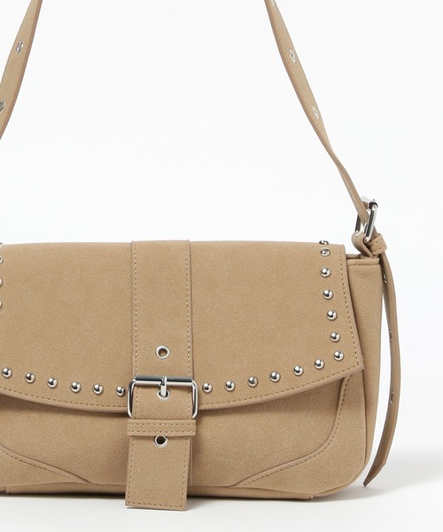 Heather(ヘザー)の「スタッズショルダーBAG 581662(ショルダーバッグ・レディース・ブラック/ベージュ・ONE SIZE)」の19枚目の写真