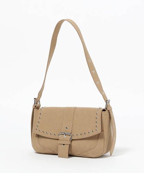 Heather(ヘザー)の「スタッズショルダーBAG 581662(ショルダーバッグ・レディース・ブラック/ベージュ・ONE SIZE)」の18枚目の写真