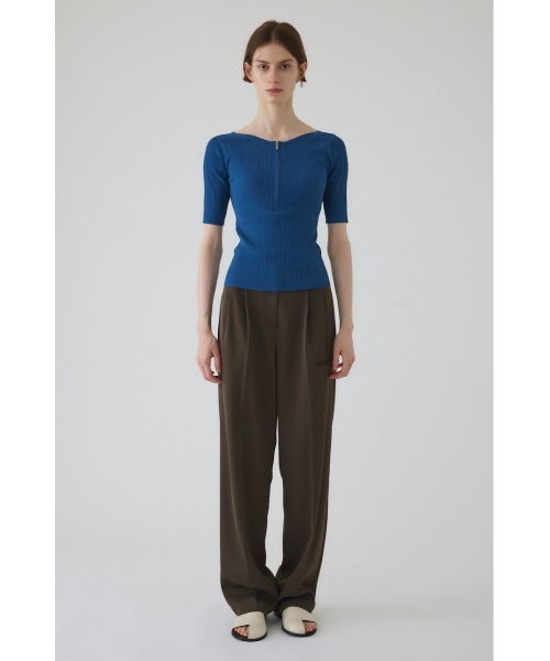 RIM.ARK(リムアーク)の「Rib zipper knit tops リブジッパーニットトップス(ニット/セーター・レディース・ブラック/グレー/ブルー・FREE)」の15枚目の写真
