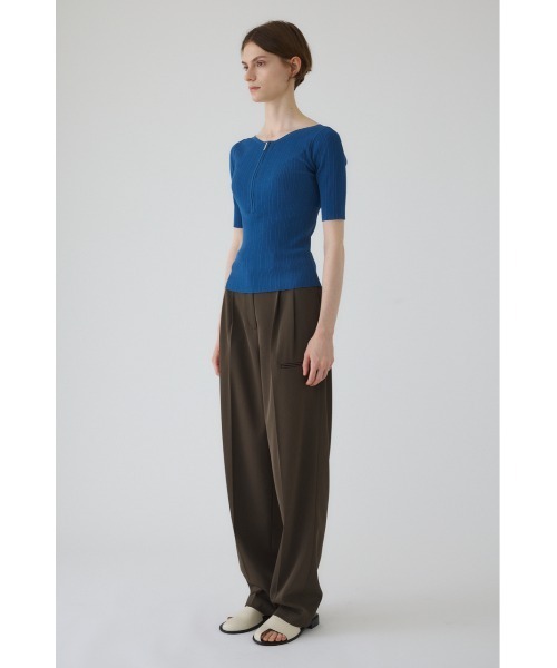 RIM.ARK(リムアーク)の「Rib zipper knit tops リブジッパーニットトップス(ニット/セーター・レディース・ブラック/グレー/ブルー・FREE)」の16枚目の写真