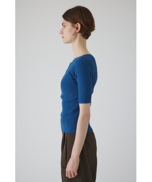 RIM.ARK(リムアーク)の「Rib zipper knit tops リブジッパーニットトップス(ニット/セーター・レディース・ブラック/グレー/ブルー・FREE)」の19枚目の写真