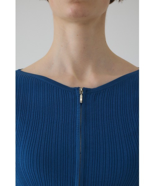 RIM.ARK(リムアーク)の「Rib zipper knit tops リブジッパーニットトップス(ニット/セーター・レディース・ブラック/グレー/ブルー・FREE)」の21枚目の写真