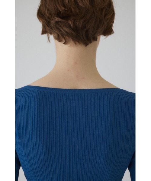 RIM.ARK(リムアーク)の「Rib zipper knit tops リブジッパーニットトップス(ニット/セーター・レディース・ブラック/グレー/ブルー・FREE)」の22枚目の写真