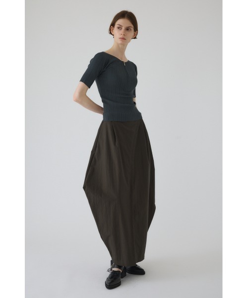 RIM.ARK(リムアーク)の「Rib zipper knit tops リブジッパーニットトップス(ニット/セーター・レディース・ブラック/グレー/ブルー・FREE)」の4枚目の写真