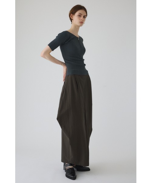 RIM.ARK(リムアーク)の「Rib zipper knit tops リブジッパーニットトップス(ニット/セーター・レディース・ブラック/グレー/ブルー・FREE)」の5枚目の写真